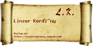 Linzer Kerény névjegykártya